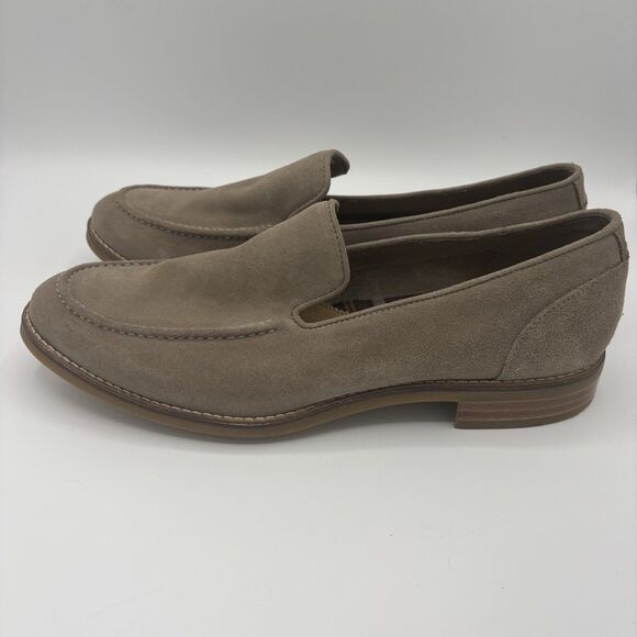 SPERRY WOMEN'S FAIRPOINT TAUPE SUEDE LOAFER SIZE: 9.5 Comfortable Stylish - Picture 2 of 8